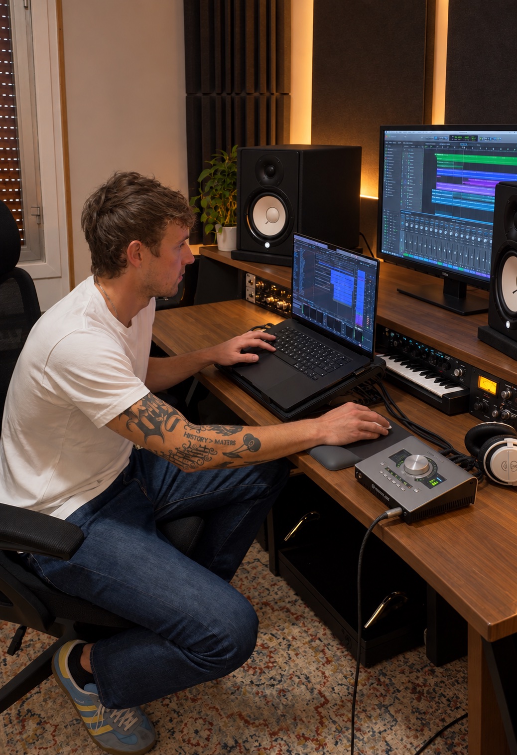 Alex Walker in the WSG studio